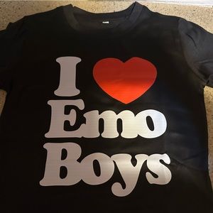 I ❤️ Emo Boys tee - teen small new!